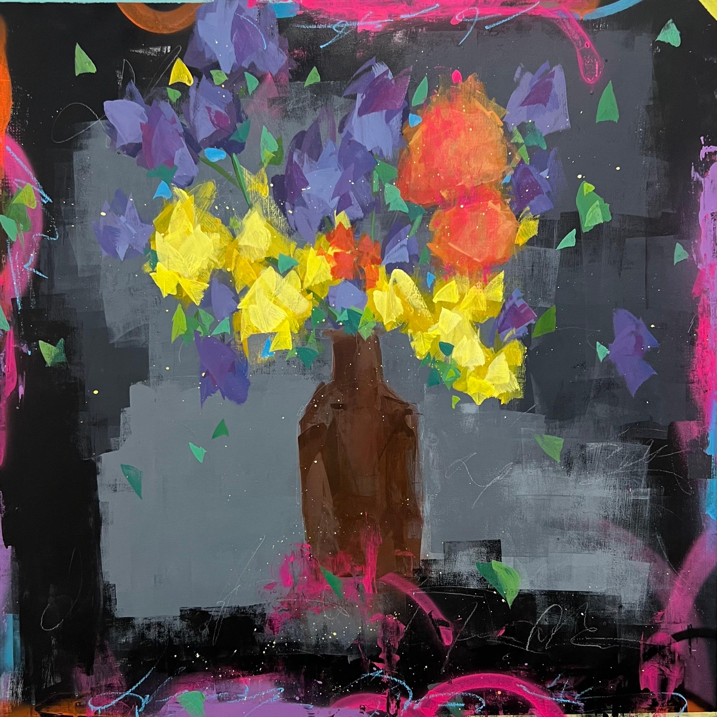 Steve Javiel Still-Life Painting - Go Big or Go Home - Flower Bouquet Impressionist Painting