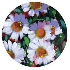 Round Daisies 01 - Impressionist Daisy Flower Painting