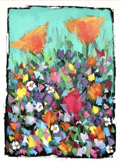 S'épanouir - Peinture impressionniste de fleurs