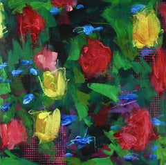 Peinture à fleurs abstraite sans titre 0.2
