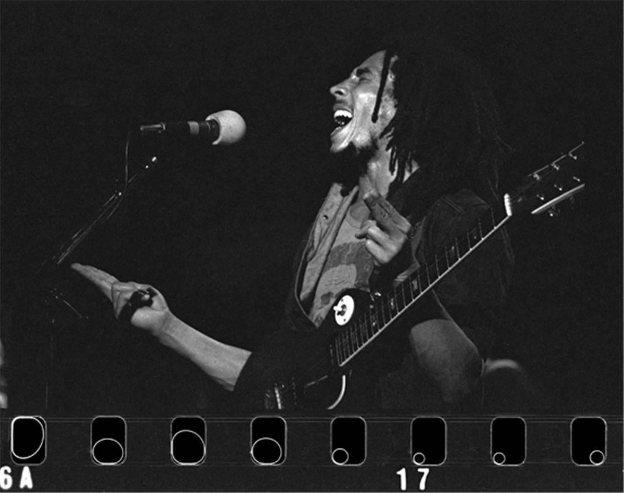 Steve Joester Black and White Photograph - Bob Marley, Hammersmith Odeon II, London, 1976