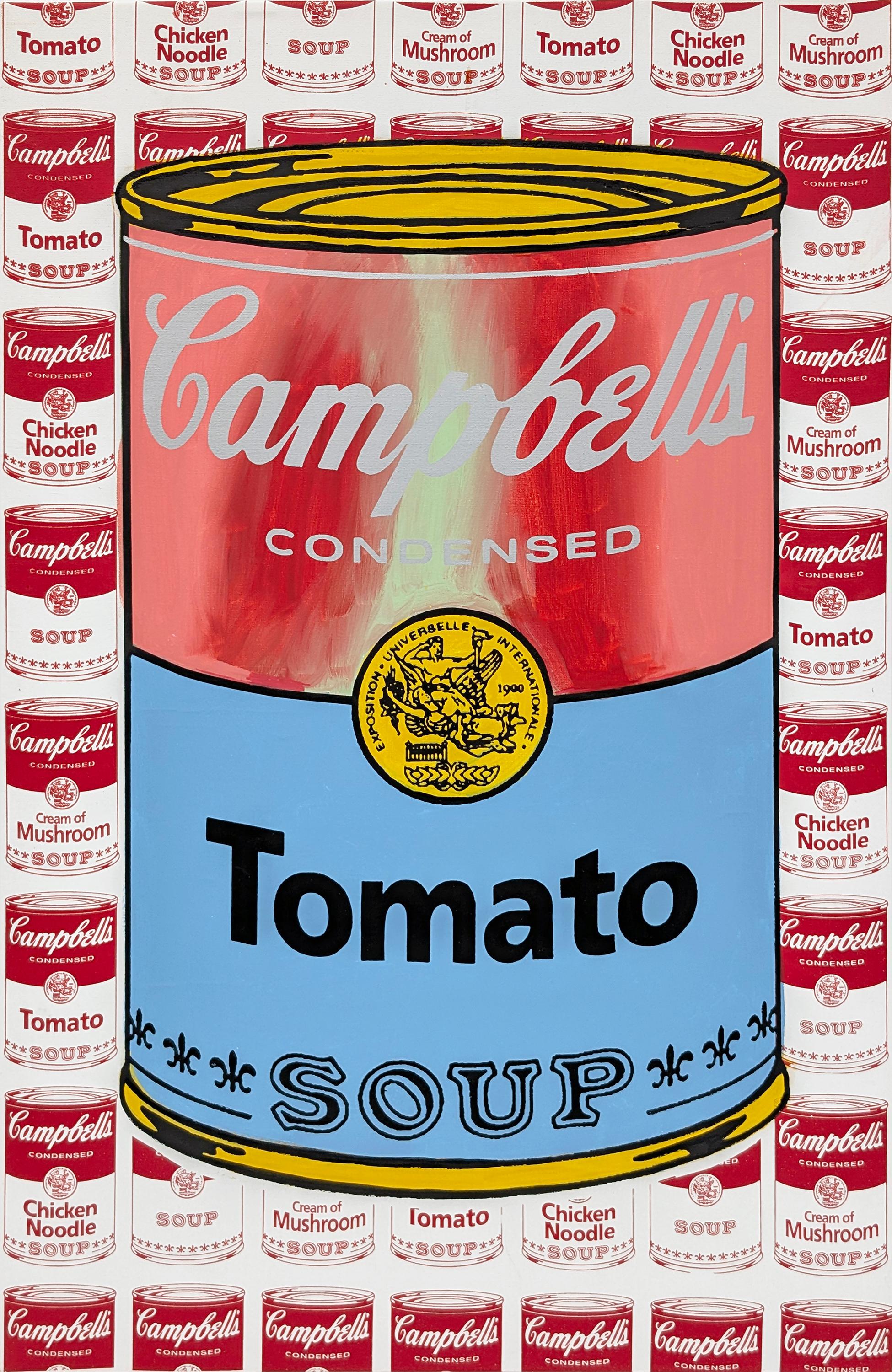 Campbell's Tomato Soup (tela abbellita e firmata a mano)