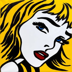Niña llorona - Homenaje a Lichtenstein (gran cuadro único)