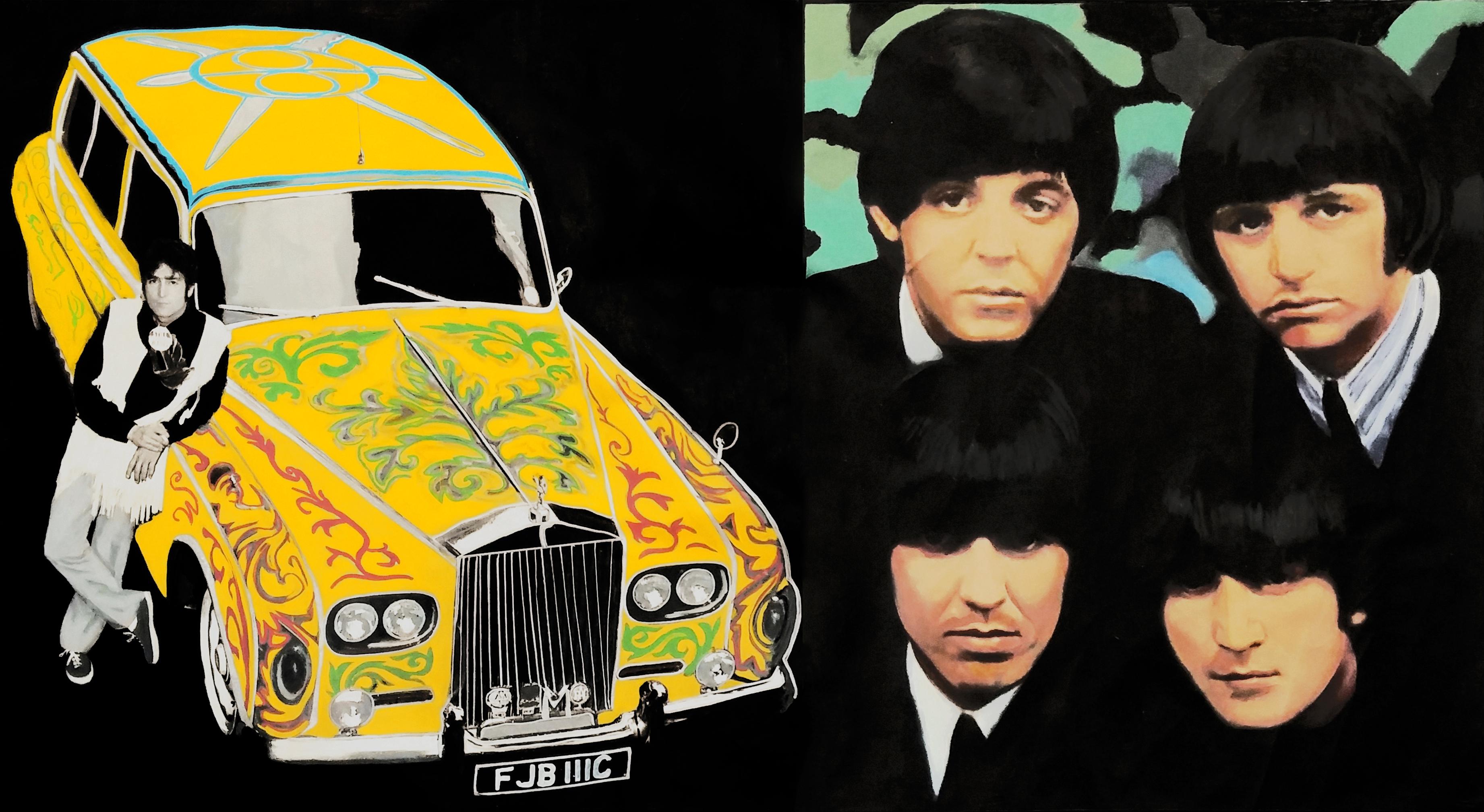 Figurative Painting di Steve Kaufman - DOPPIO JOHN LENNON