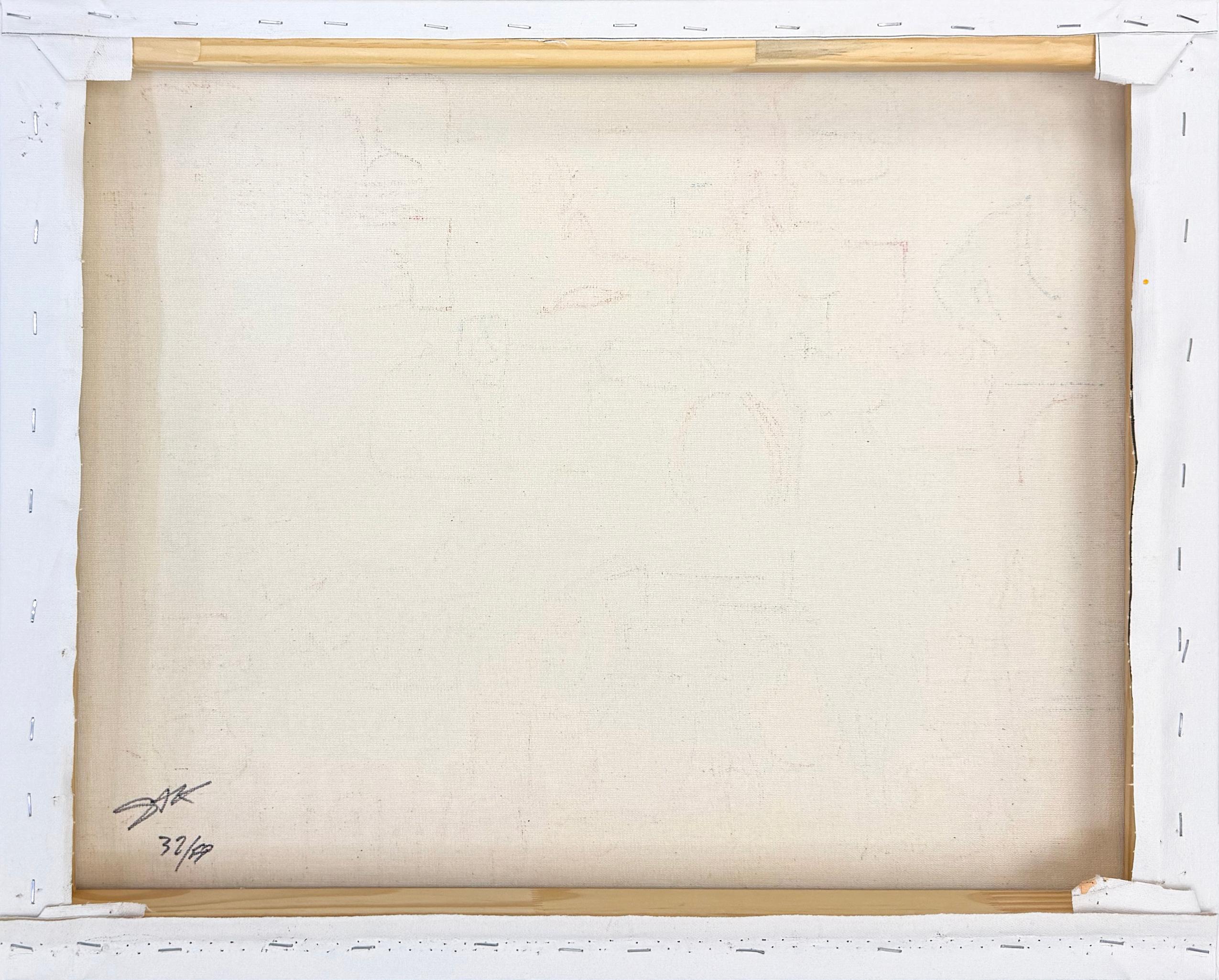I+I LAS (toile embellie, tendue et signée à la main) - Painting de Steve Kaufman