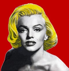 Marilyn - Glamour (Rouge), grand tableau unique