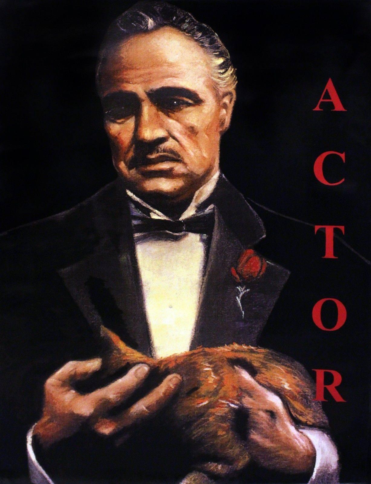 Steve Kaufman Portrait Painting - MARLON BRANDO - ACTOR