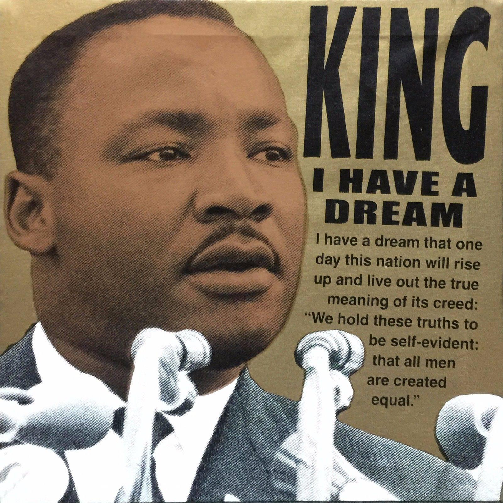 Steve Kaufman Figurative Painting - MARTIN LUTHER KING JR: I HAVE A DREAM