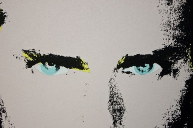Raro dipinto ad olio unico, serigrafia di Fabio Icone della Pop Art anni '80 - Painting di Steve Kaufman