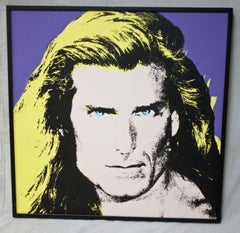 Raro dipinto ad olio unico, serigrafia di Fabio Icone della Pop Art anni '80