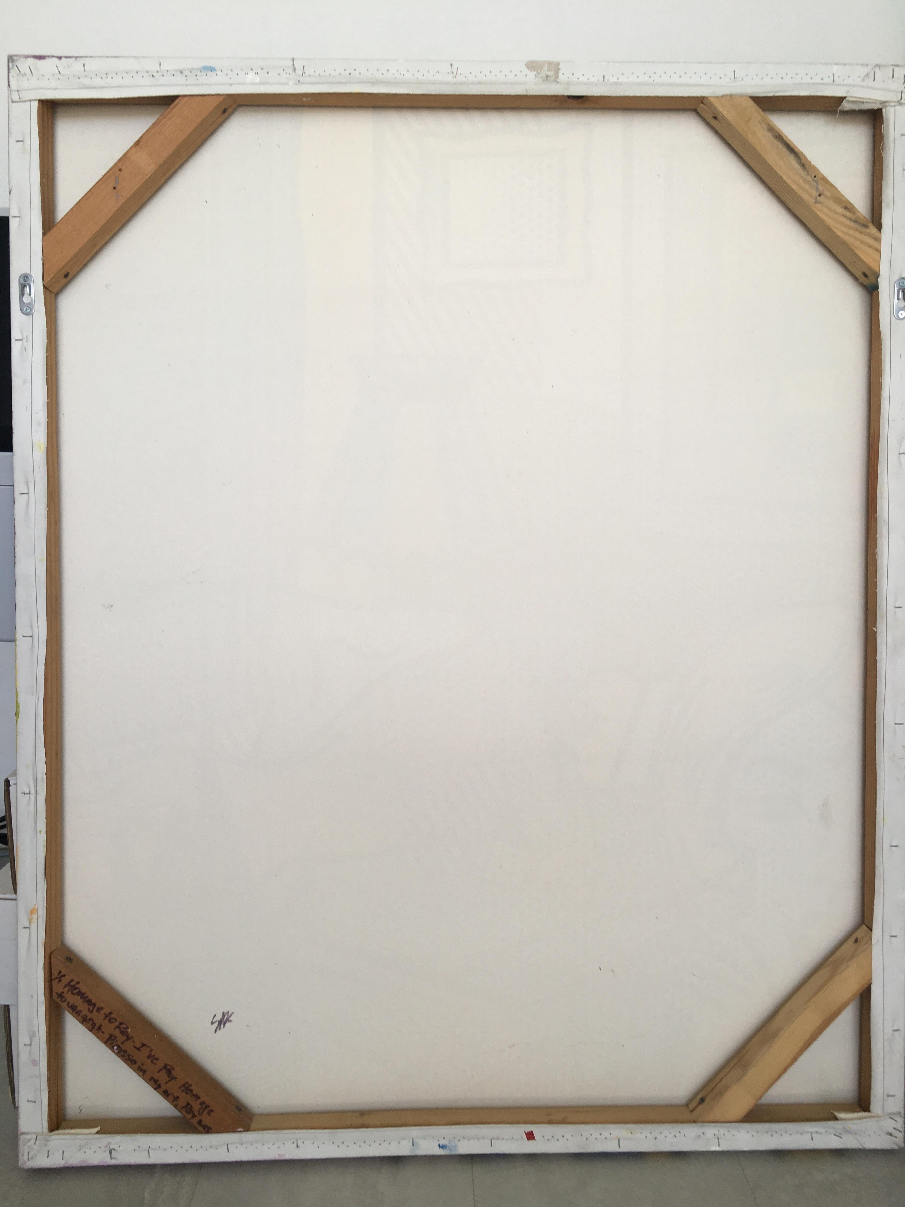 ROOMMATE, OMAGGIO A LICHTENSTEIN Olio originale dipinto a mano su tela Serigrafia in vendita 5