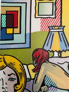 ROOMMATE, HOMAGE TO ROY LICHTENSTEIN Original Hand Painted Oil on Canvas