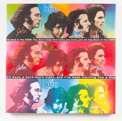 Steve Kaufman Beatles Hard Days Night Original Painting Album Memorabilia Signed