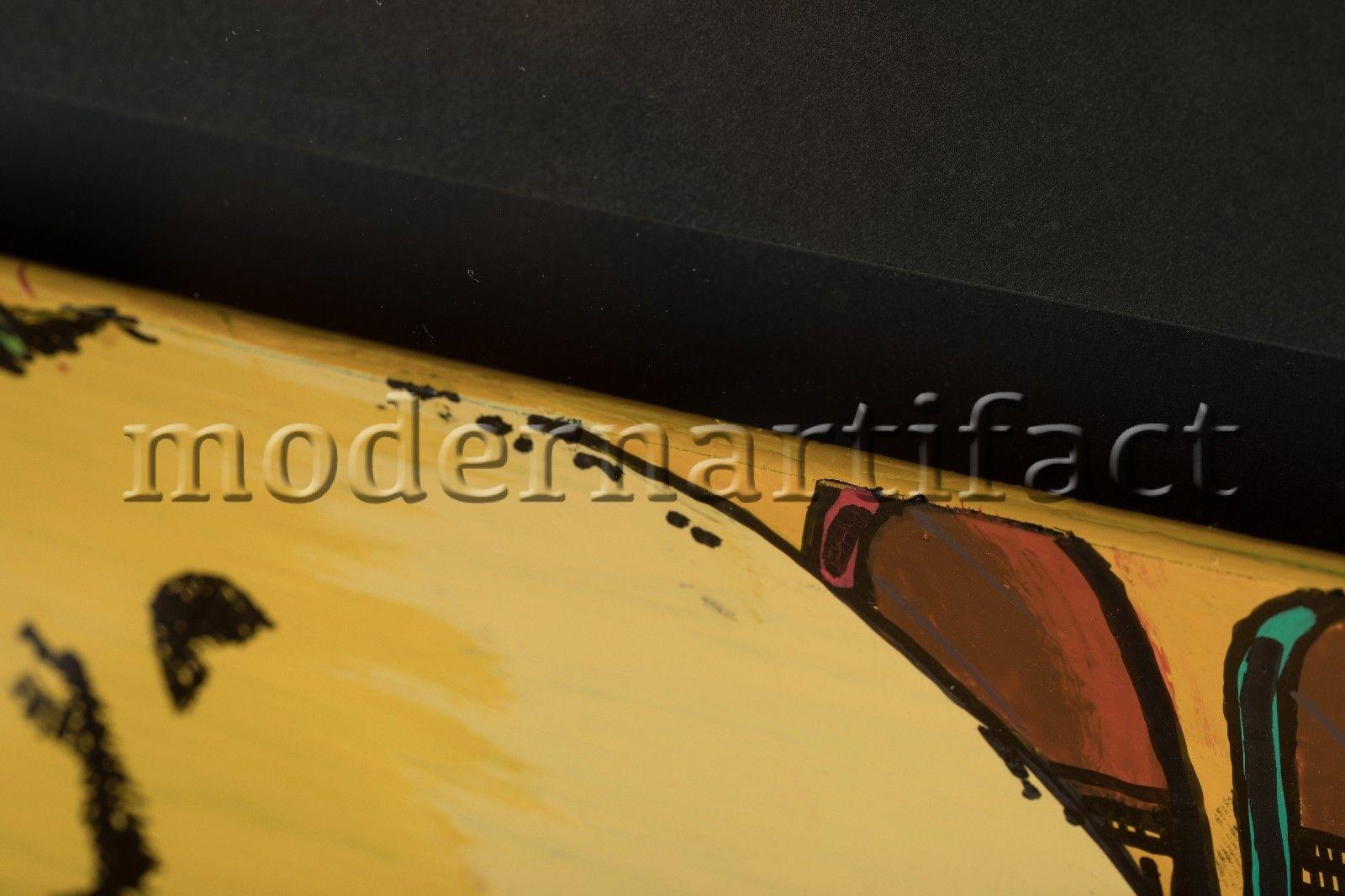 Steve Kaufman Frank Sinatra Signed Street Original Oil Painting Documented For Sale 1