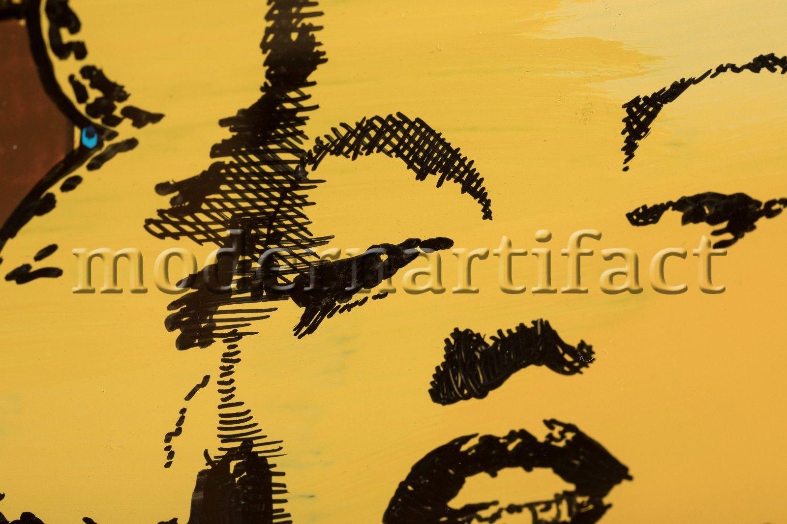 Steve Kaufman Frank Sinatra Signed Street Original Oil Painting Documented For Sale 5