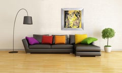 Steve Kaufman Hommage to Picasso Warhol Famous Assistant Oil Painting Canvas