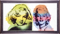 Steve Kaufman Marilyn Monroe Double Original Oil Painting Canvas Documented