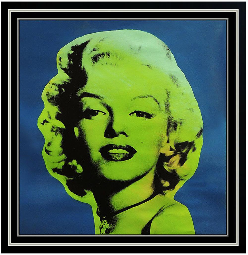Artist: Steve Kaufman
Title: Marilyn Monroe - Classic
Medium: Oil Paint on Canvas
Edition Number: Edition of 50 (22 of 50)
Artwork Size: 24 x 22 Unframed
Frame Size: 32 x 34 Framed 
