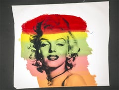 Steve Kaufman Marilyn Monroe Warhol Famous Assistant Oil Painting Canvas 25 x 28