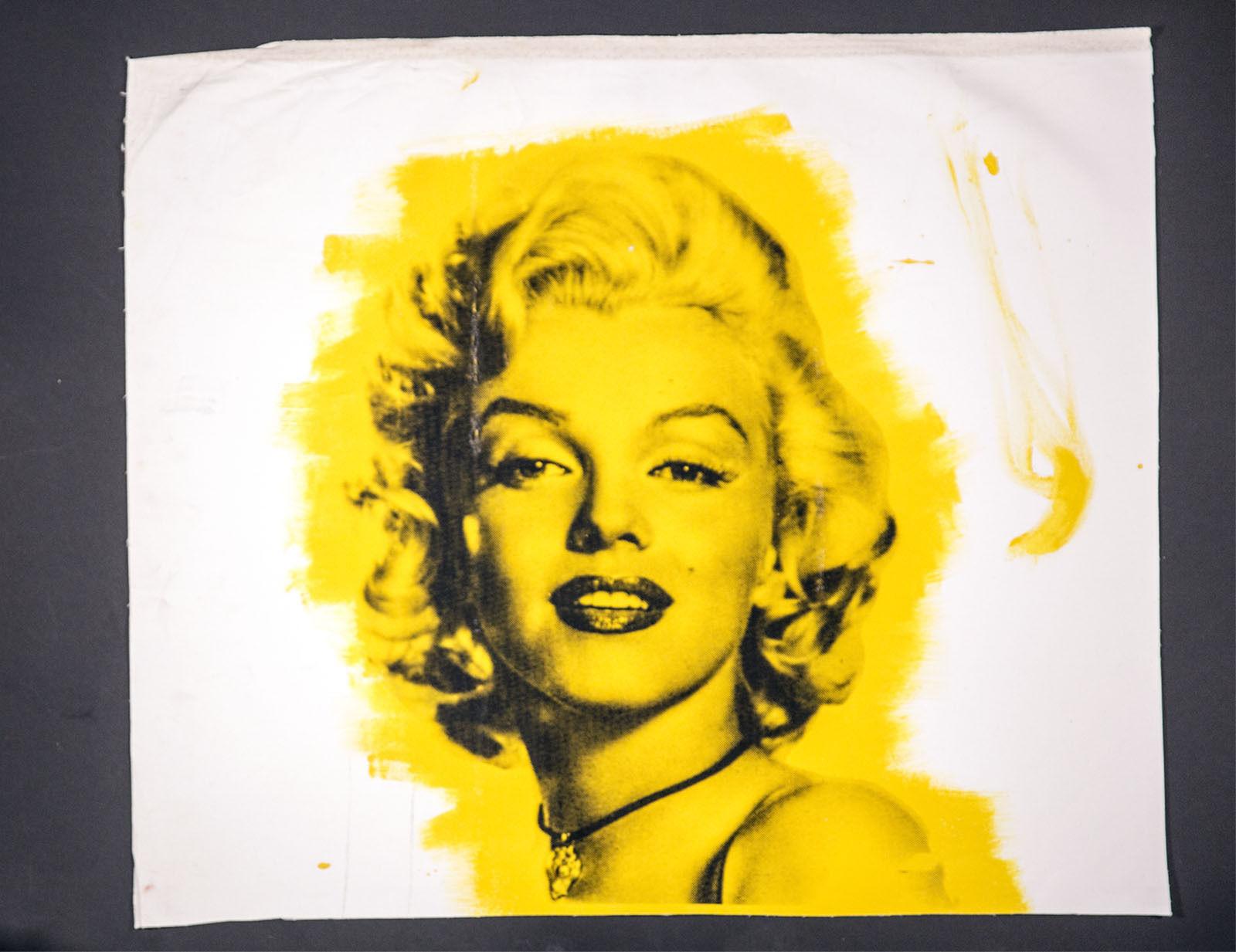 Steve Kaufman Marilyn Monroe Warhol Famous Assistant Oil Painting Canvas 25 x 29 For Sale 6