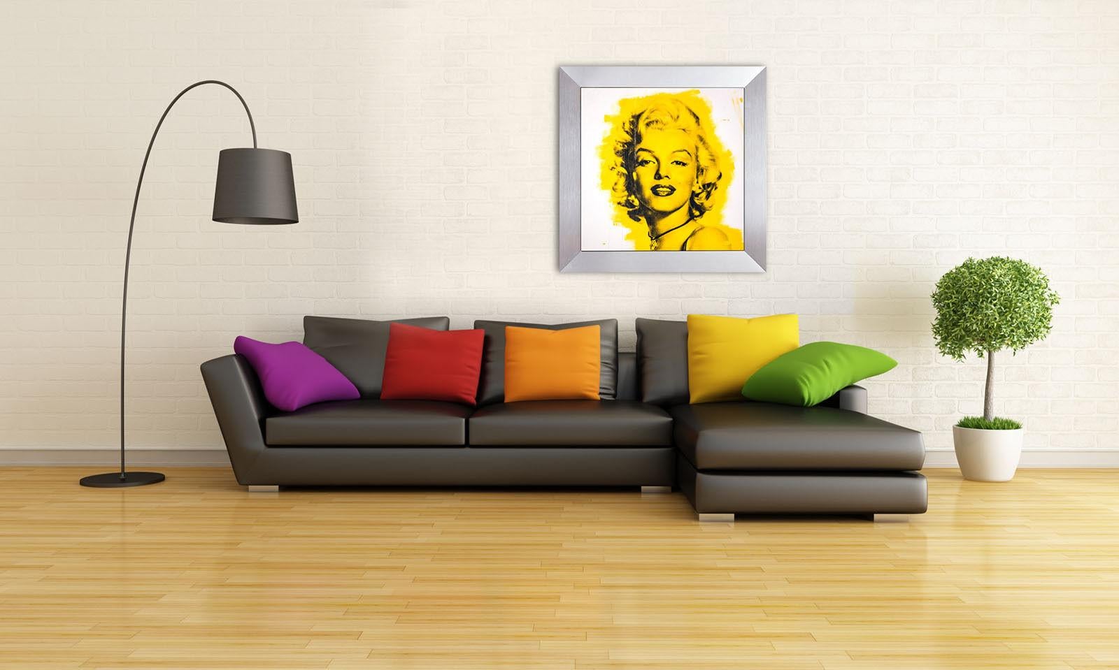 Steve Kaufman Marilyn Monroe Warhol Famous Assistant Oil Painting Canvas 25 x 29 For Sale 7