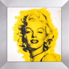 Vintage Steve Kaufman Marilyn Monroe Warhol Famous Assistant Oil Painting Canvas 25 x 29