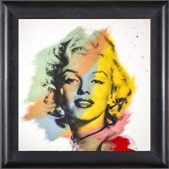 Vintage Steve Kaufman Marilyn Monroe Warhol Famous Assistant Oil Painting Canvas 25 x 30