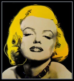 STEVE KAUFMAN Oil Painting On Canvas Marilyn Monroe Signed Framed Playboy Art