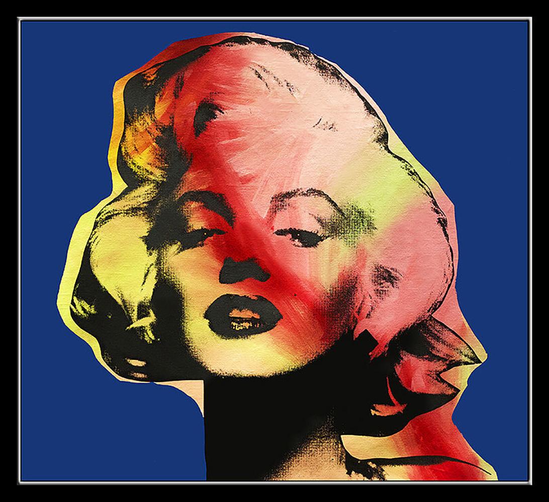Steve KAUFMAN Oil PAINTING on Canvas Marilyn Monroe Signed Playboy Original Art - Painting by Steve Kaufman