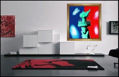 Steve KAUFMAN Oil PAINTING on Canvas Original Signed Artwork USA Libety Torch