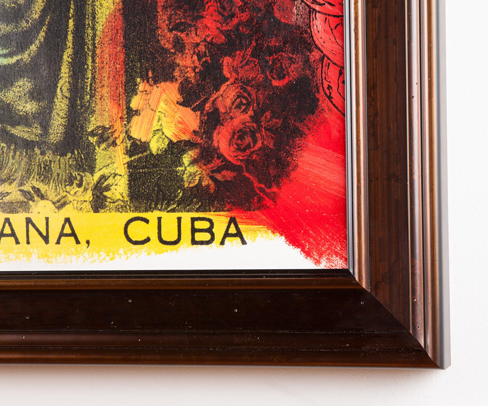 Steve Kaufman Original Oil Hand Painted Romeo and Julieta Cohiba Cigar Documente For Sale 1