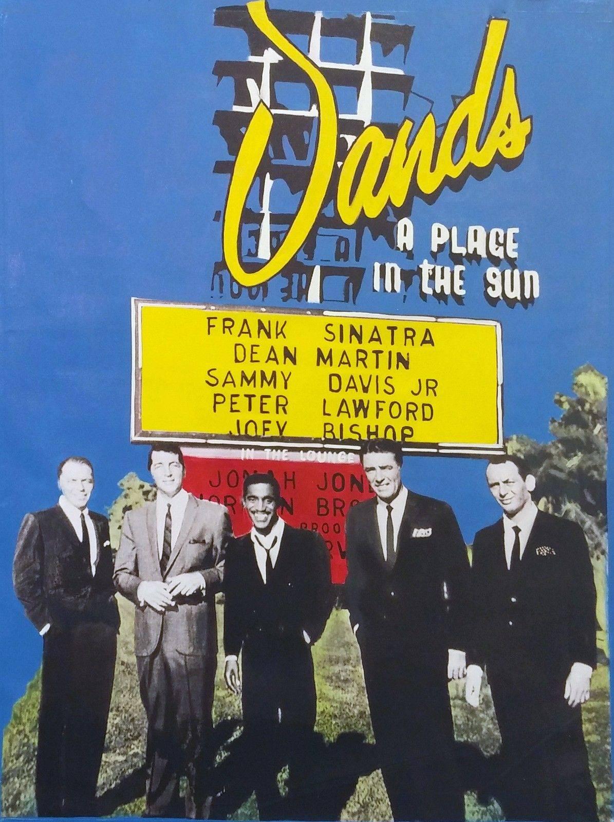 Steve Kaufman Portrait Painting - THE RAT PACK AT THE SANDS HOTEL