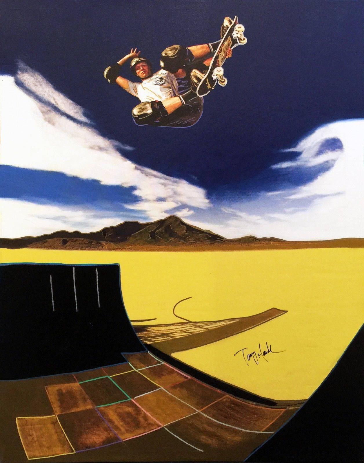 Steve Kaufman Portrait Painting - TONY HAWK