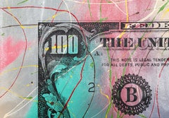 Billete de 100 $, serigrafía pop art sobre lienzo de Steve Kaufman