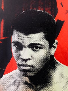 Mohammed Ali Pop Art Color Screenprint with Real Mohammed Ali Signature