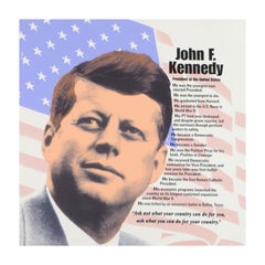 Steve Kaufman "John F. Kennedy" Limited Edition Hand Pulled Silkscreen