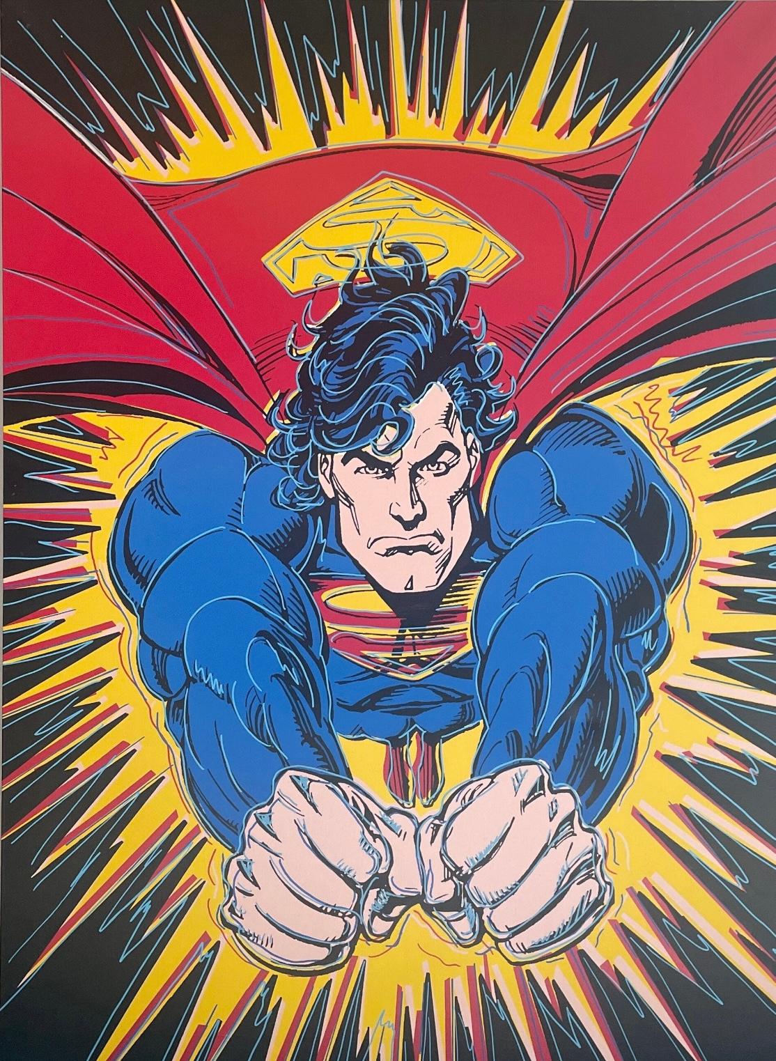 “Superman Burst” - Print by Steve Kaufman