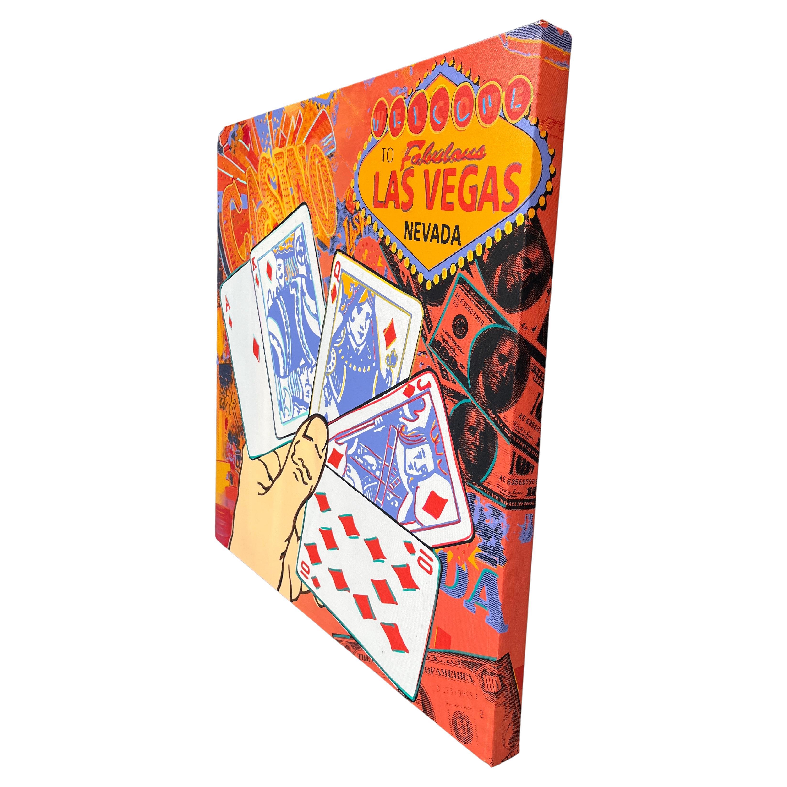 Steve Kaufman Pop-Künstler 

Titel: Willkommen in Las Vegas Poker Medium: Giclée, von Hand auf Leinwand aufgezogen Auflage: Aus der limitierten Auflage von 25 Stück
30