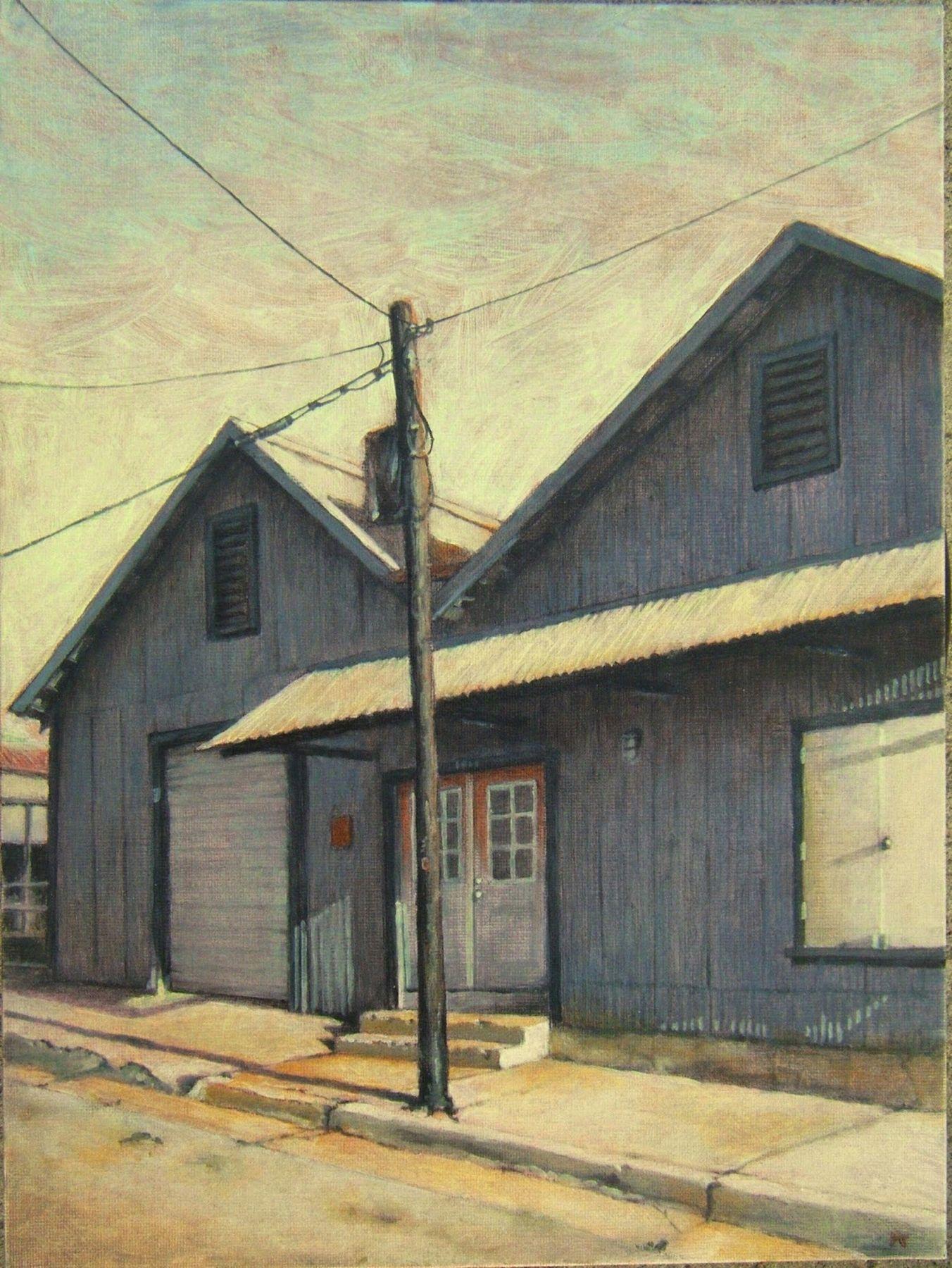 Birreria, Pittura, Olio su tela - Painting di Steve Knotts