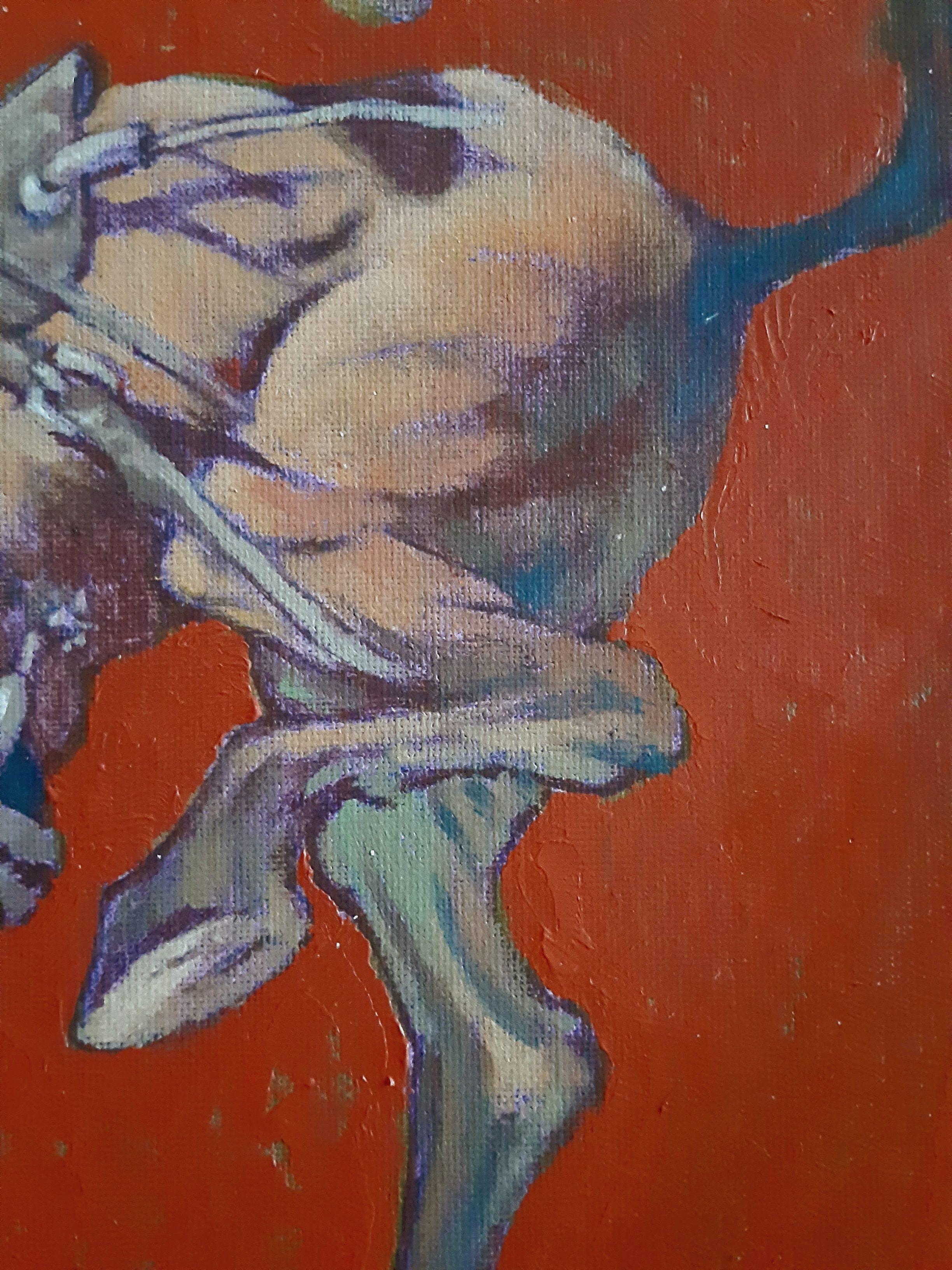 Replik eines Ölgemäldes eines alten Pendelton-Rodeo-Posters. Ich habe dieses Bild immer geliebt. Gemalt von Steven Knotts in Round Rock, Texas im März 2024 :: Gemälde :: Impressionist :: Dieses Werk wird mit einem offiziellen, vom Künstler