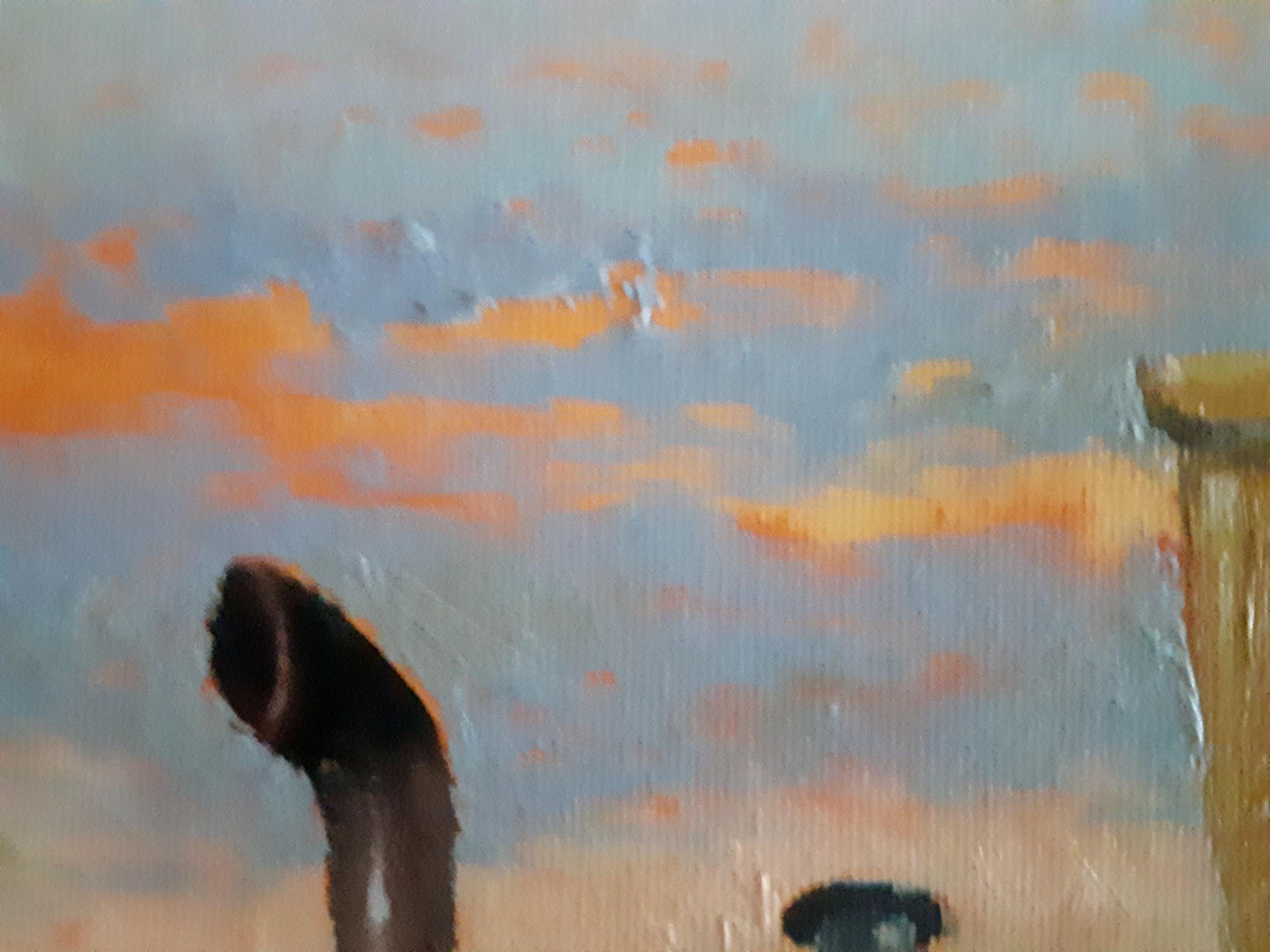 Livellatrice stradale, Pittura, Olio su tela in vendita 2