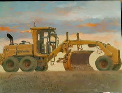 Road Grader, Painting, Oil on Canvas