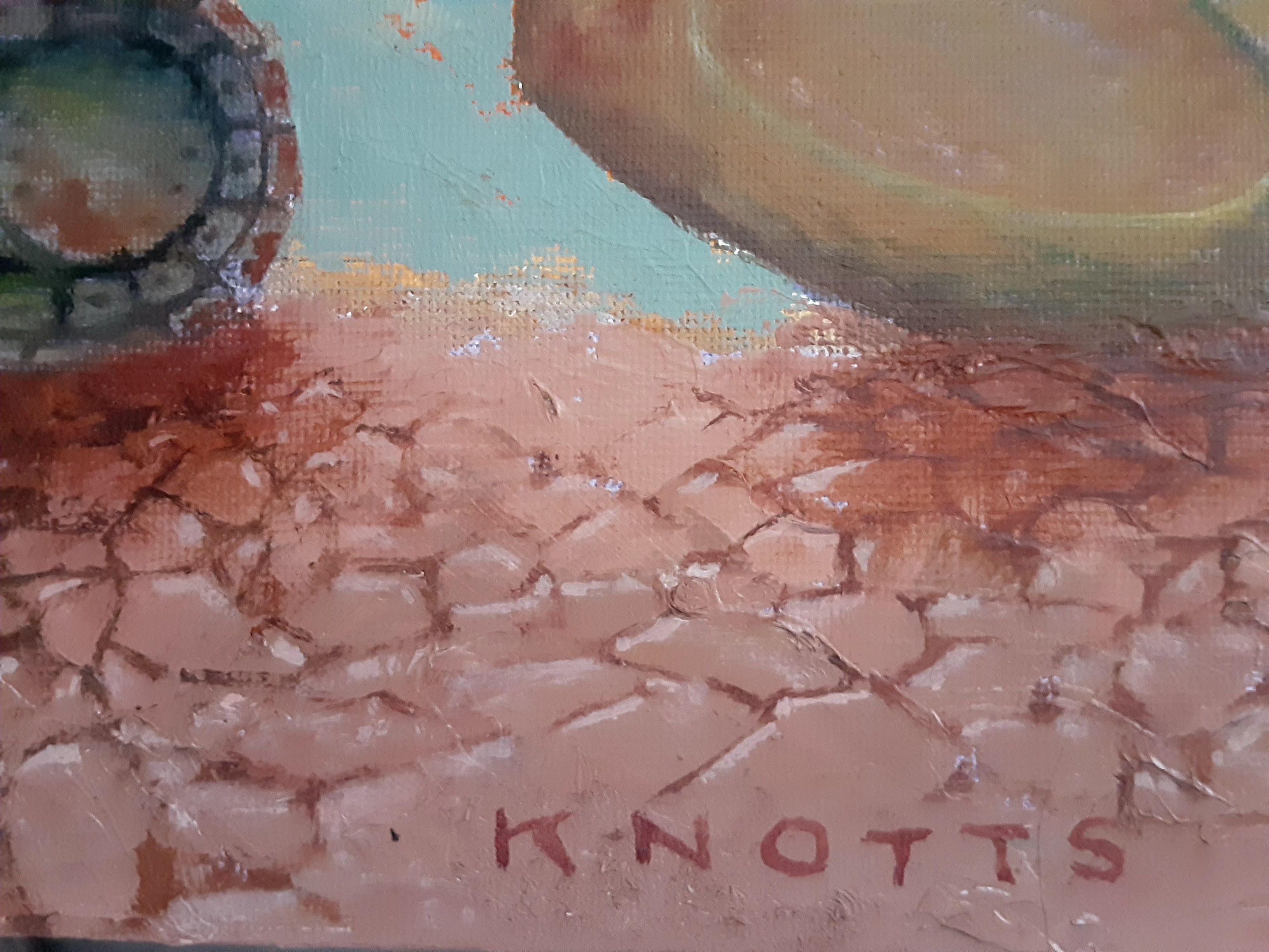 Lavori stradali, Pittura, Olio su tela in vendita 2