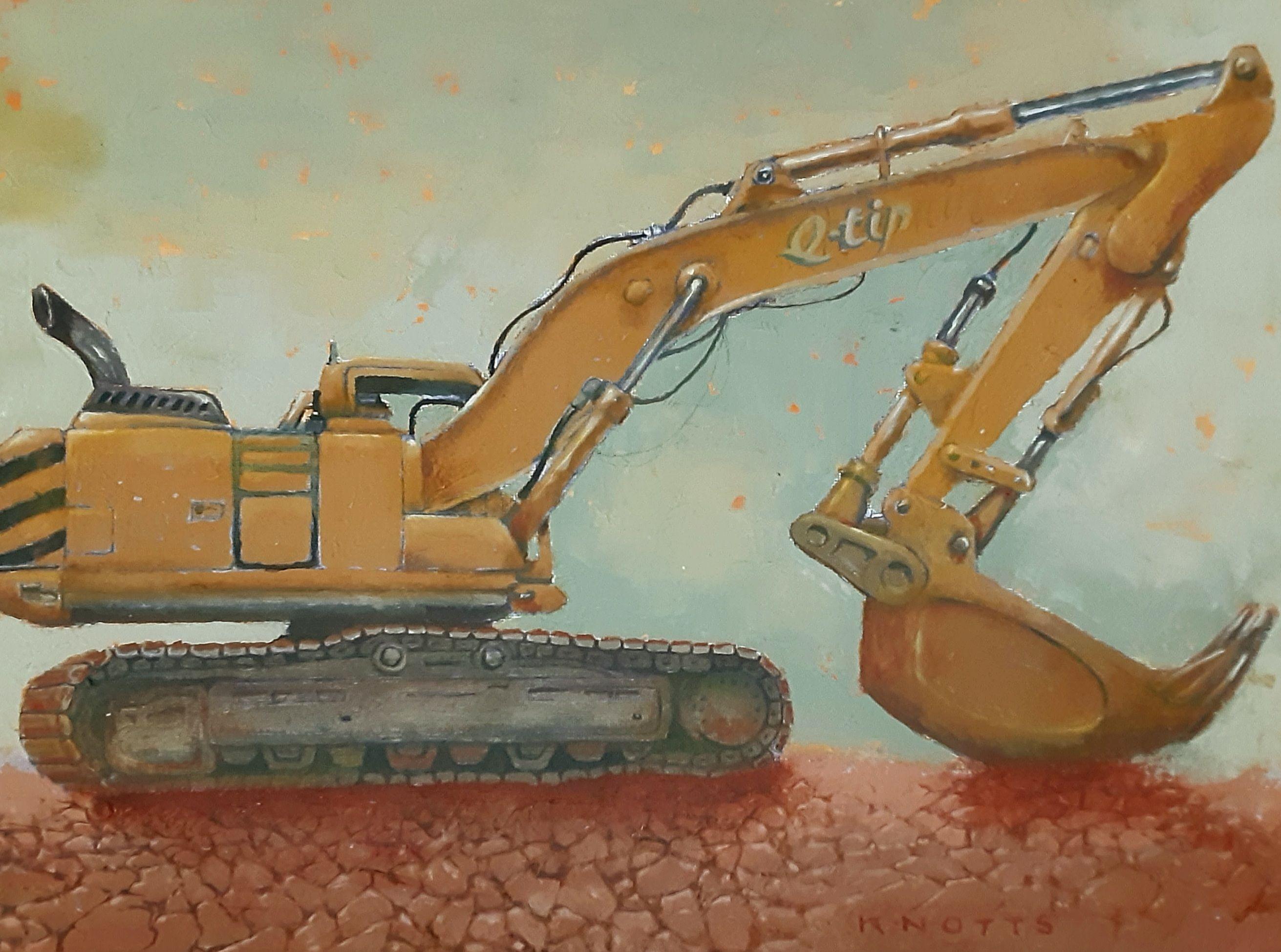 Lavori stradali, Pittura, Olio su tela - Painting di Steve Knotts