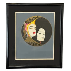Masquarade #1, grand portrait moderne de Leal