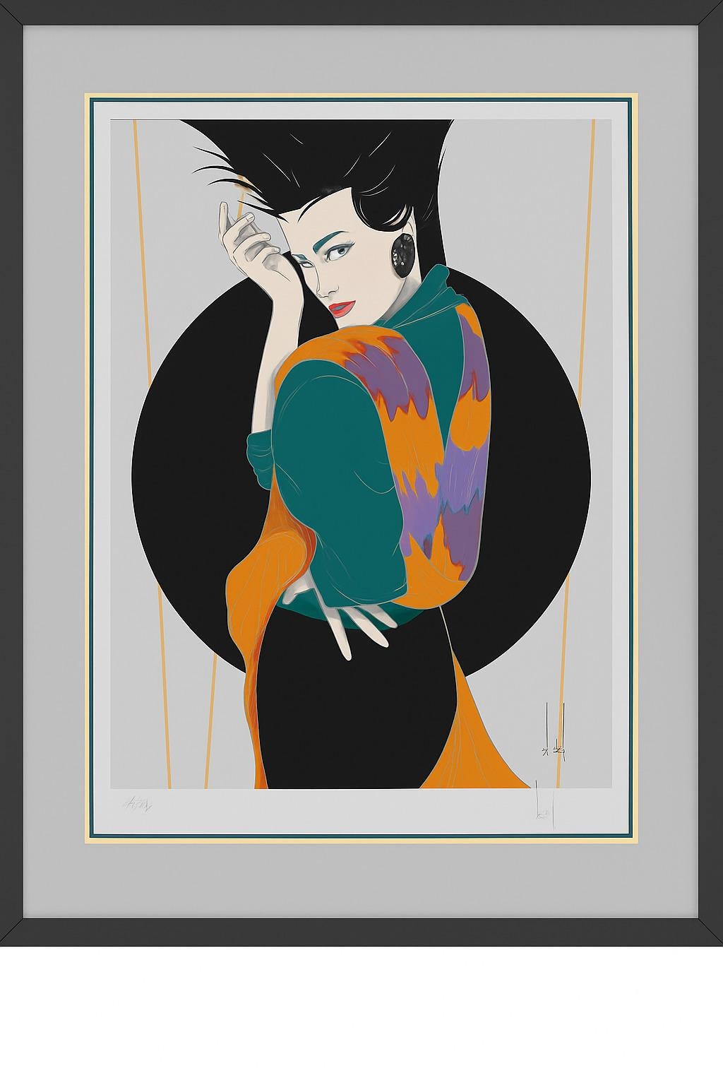 Stylish Woman, Serigraph by Leal