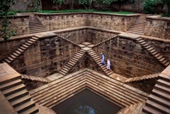 Women in a step well, Rajasthan, India