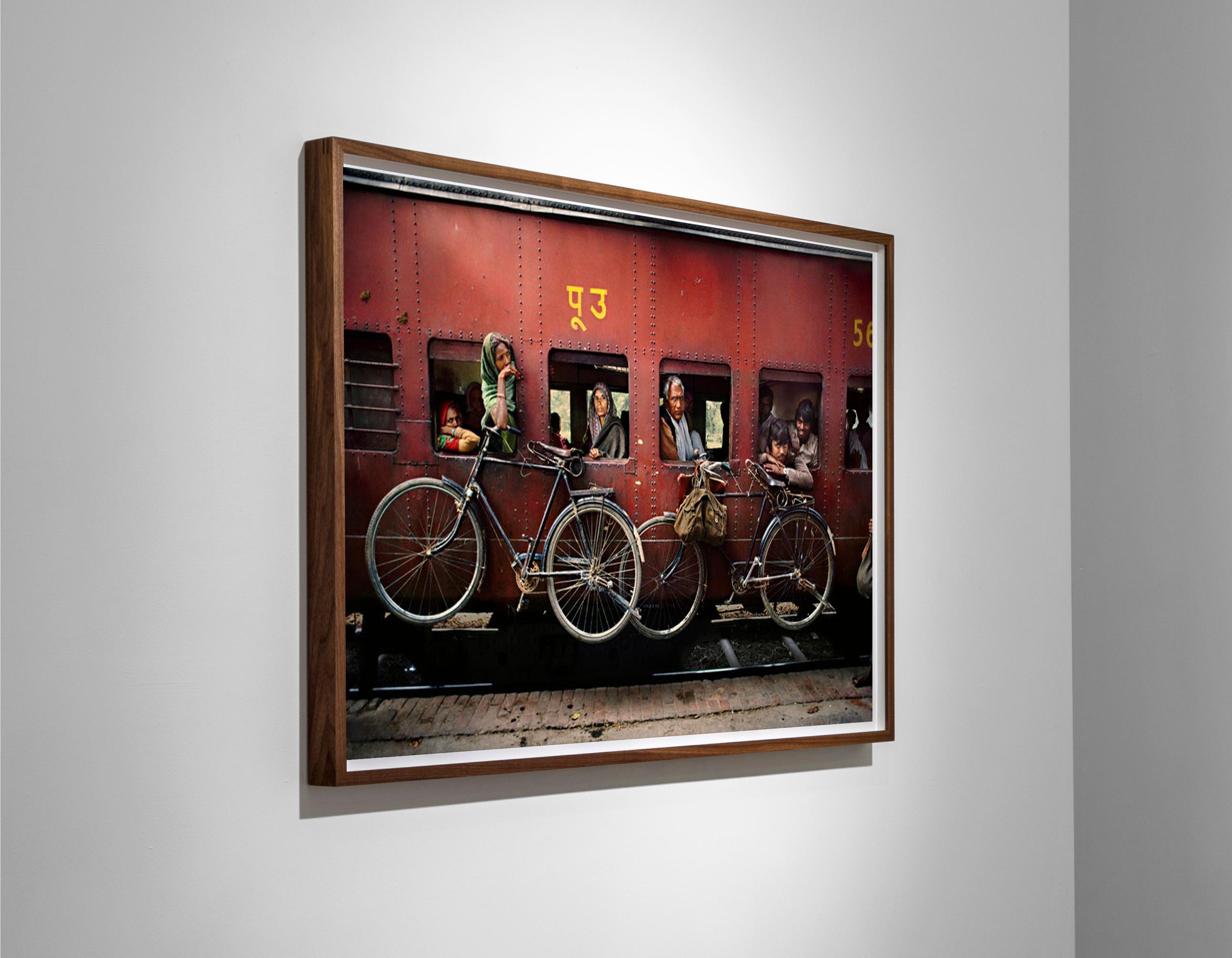 Bicycles on Side of Train, India, 1983 - Steve McCurry (Colour Photography) For Sale 2