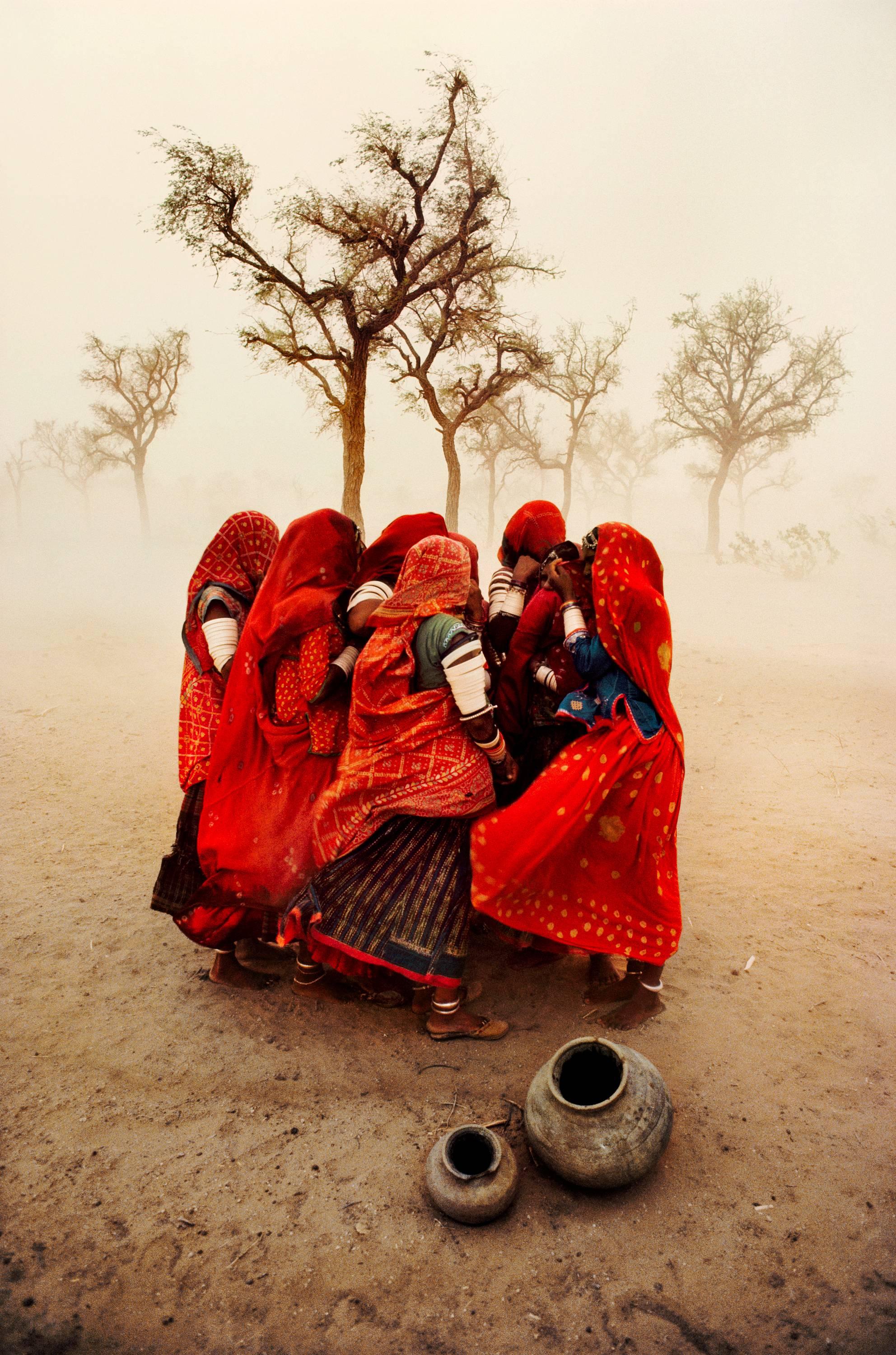 Steve McCurry Landscape Photograph - Dust Storm, Rajasthan, India