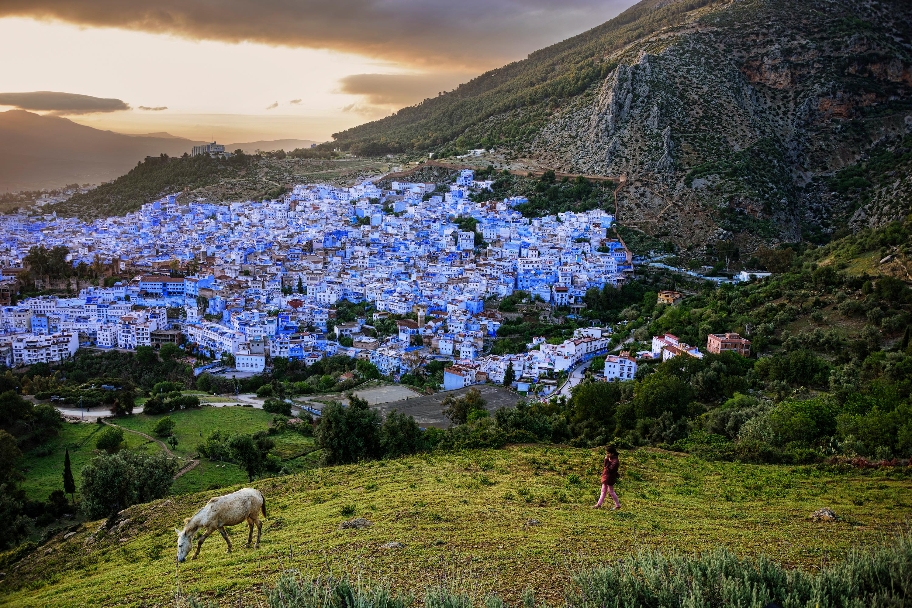 Hilltop View of Chefchaouen - Photograph by Steve McCurry